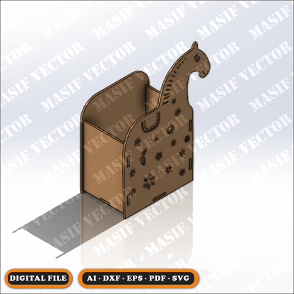 FREE Laser Cut Files - Horse Pen Holder - Storage Box - Masif Vector