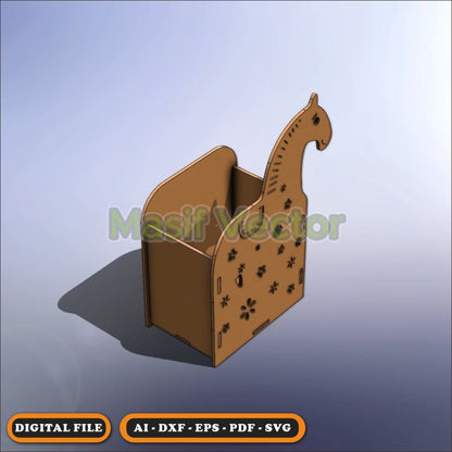 FREE Laser Cut Files - Horse Pen Holder - Storage Box - Masif Vector