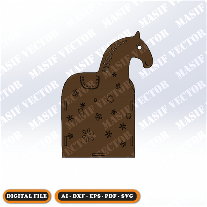 FREE Laser Cut Files - Horse Pen Holder - Storage Box - Masif Vector