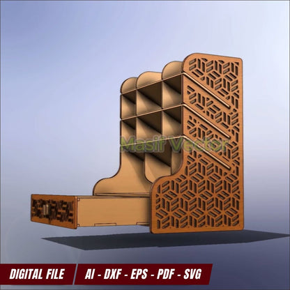 Ideal for laser CNC enthusiasts, it offers both functionality and style. No more cluttered desk, just organized perfection.