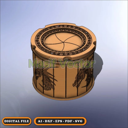 Laser Cut Files - Iris Box - Wooden Box - Masif Vector