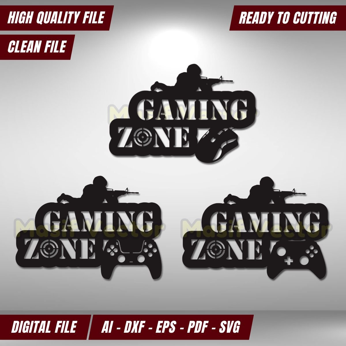 Laser Cut Files - Wall Art Gaming Zone War