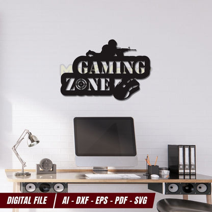 This digital product features high-quality vector files, perfect for creating unique wall art with a war theme. Elevate your game space with this modern and versatile wall decor.