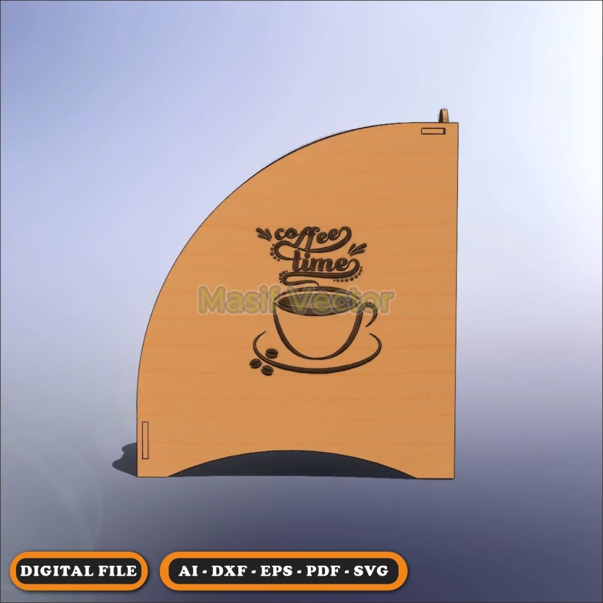 Laser Cutting Files - Coffee Filter Storage Box - Storage Box - Masif Vector