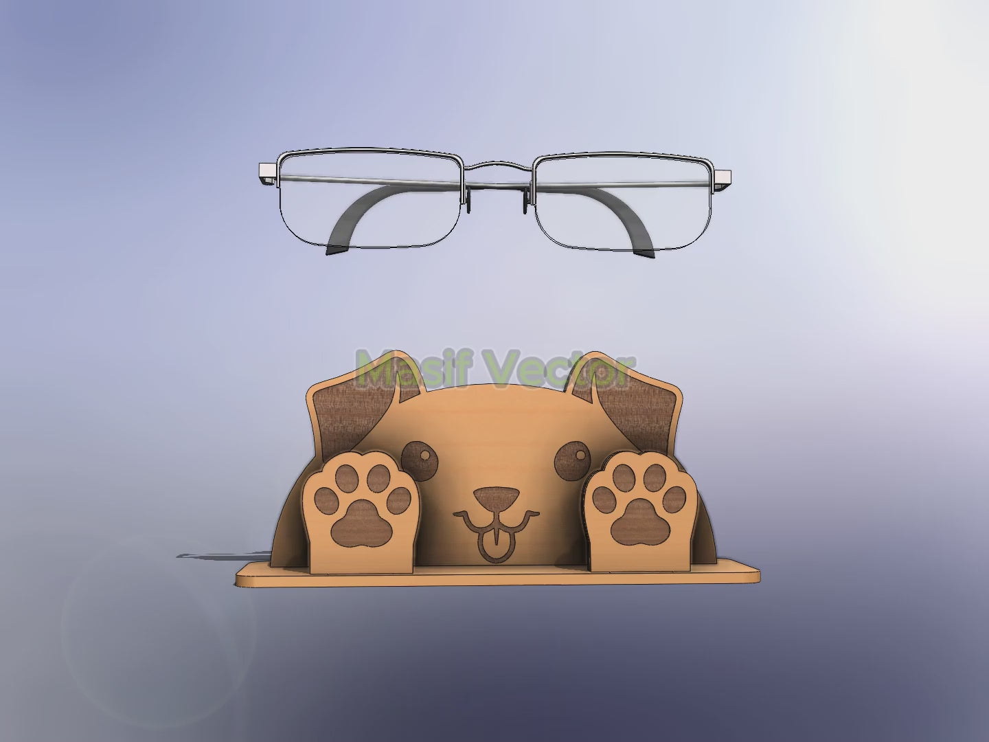 Get our adorable Dog-Shaped Wooden Eyeglass Holder laser cut files, perfect for DIY and craft lovers. Easy to assemble with a video guide, ideal for 3mm material thickness. Download SVG, DXF, AI, EPS, and PDF files for custom decor or gift ideas!