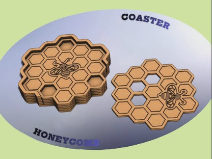 Laser Cut Files - Coaster Honeycomb