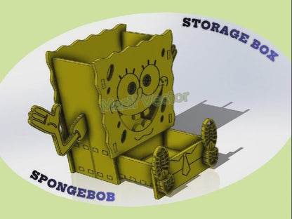 Laser Cut Files - SpongeBob Storage Box