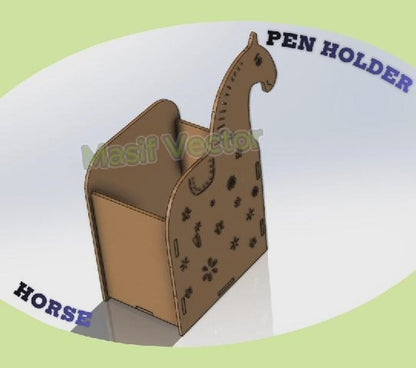 FREE Laser Cut Files - Horse Pen Holder